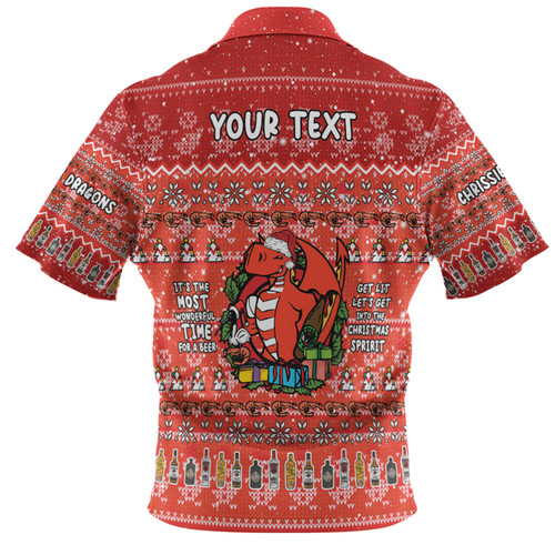 St. George Illawarra Dragons Christmas Custom Hawaiian Shirt - Chrissie Spirit Hawaiian Shirt St. George Illawarra Dragons Christmas Custom Hawaiian Shirt - Chrissie Spirit Hawaiian Shirt