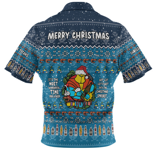 Gold Coast Titans Christmas Custom Hawaiian Shirt - Chrissie Spirit Hawaiian Shirt Gold Coast Titans Christmas Custom Hawaiian Shirt - Chrissie Spirit Hawaiian Shirt