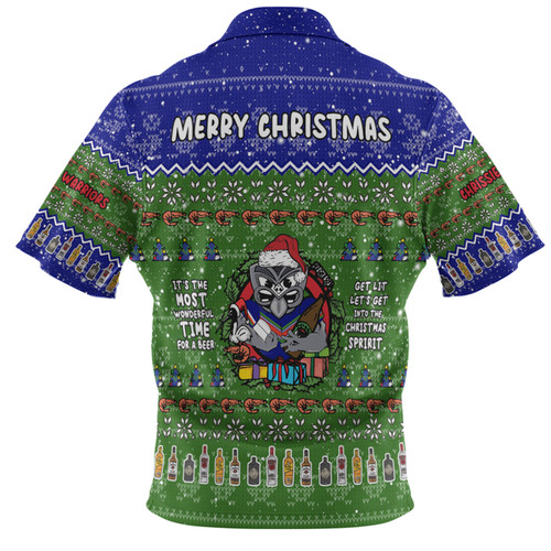 New Zealand Warriors Christmas Custom Hawaiian Shirt - Chrissie Spirit Hawaiian Shirt New Zealand Warriors Christmas Custom Hawaiian Shirt - Chrissie Spirit Hawaiian Shirt
