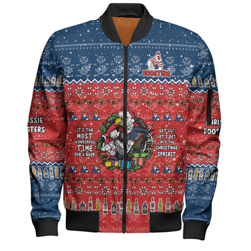 Sydney Roosters Christmas Custom Bomber Jacket - Chrissie Spirit Bomber Jacket