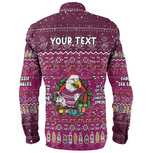Manly Warringah Sea Eagles Christmas Custom Long Sleeve Shirt - Chrissie Spirit Long Sleeve Shirt Manly Warringah Sea Eagles Christmas Custom Long Sleeve Shirt - Chrissie Spirit Long Sleeve Shirt