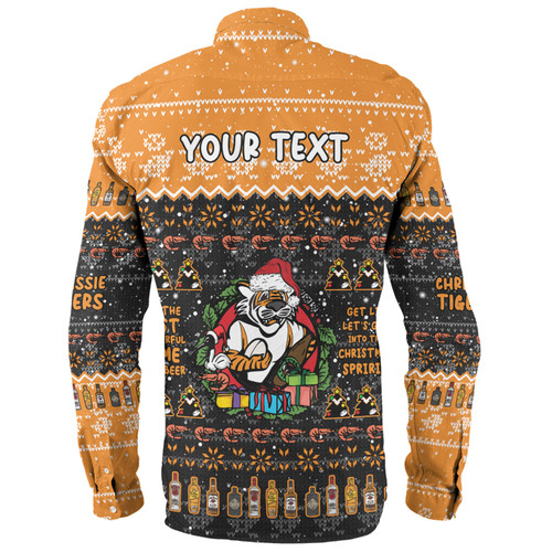 Wests Tigers Christmas Custom Long Sleeve Shirt - Chrissie Spirit Long Sleeve Shirt Wests Tigers Christmas Custom Long Sleeve Shirt - Chrissie Spirit Long Sleeve Shirt