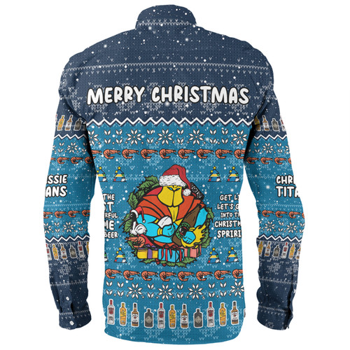 Gold Coast Titans Christmas Custom Long Sleeve Shirt - Chrissie Spirit Long Sleeve Shirt Gold Coast Titans Christmas Custom Long Sleeve Shirt - Chrissie Spirit Long Sleeve Shirt