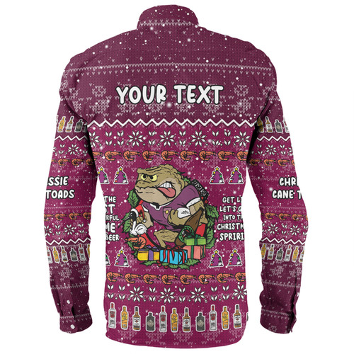 Queensland Cane Toads Christmas Custom Long Sleeve Shirt - Chrissie Spirit Long Sleeve Shirt Queensland Cane Toads Christmas Custom Long Sleeve Shirt - Chrissie Spirit Long Sleeve Shirt