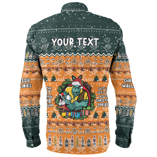 Australia Wallabies Christmas Custom Long Sleeve Shirt - Chrissie Spirit Long Sleeve Shirt Australia Wallabies Christmas Custom Long Sleeve Shirt - Chrissie Spirit Long Sleeve Shirt