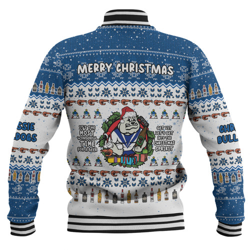 Canterbury-Bankstown Bulldogs Christmas Custom Baseball Jacket - Chrissie Spirit Baseball Jacket Canterbury-Bankstown Bulldogs Christmas Custom Baseball Jacket - Chrissie Spirit Baseball Jacket