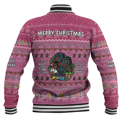 Penrith Panthers Christmas Custom Baseball Jacket - Chrissie Spirit Baseball Jacket Penrith Panthers Christmas Custom Baseball Jacket - Chrissie Spirit Baseball Jacket