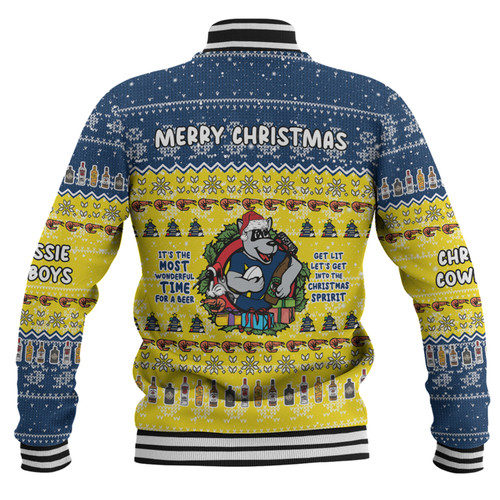 North Queensland Cowboys Christmas Custom Baseball Jacket - Chrissie Spirit Baseball Jacket North Queensland Cowboys Christmas Custom Baseball Jacket - Chrissie Spirit Baseball Jacket