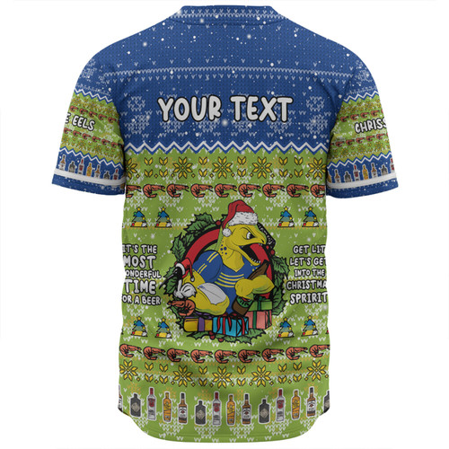 Parramatta Eels Christmas Custom Baseball Shirt - Chrissie Spirit Baseball Shirt Parramatta Eels Christmas Custom Baseball Shirt - Chrissie Spirit Baseball Shirt