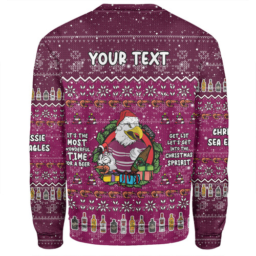 Manly Warringah Sea Eagles Christmas Custom Sweatshirt - Chrissie Spirit Sweatshirt