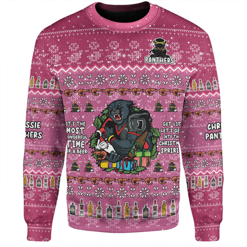 Penrith Panthers Christmas Custom Sweatshirt - Chrissie Spirit Sweatshirt