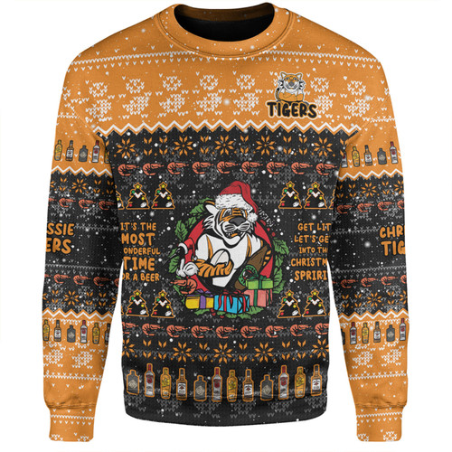 Wests Tigers Christmas Custom Sweatshirt - Chrissie Spirit Sweatshirt