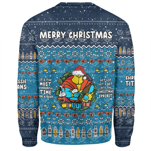 Gold Coast Titans Christmas Custom Sweatshirt - Chrissie Spirit Sweatshirt