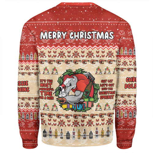 Redcliffe Dolphins Christmas Custom Sweatshirt - Chrissie Spirit Sweatshirt Redcliffe Dolphins Christmas Custom Sweatshirt - Chrissie Spirit Sweatshirt