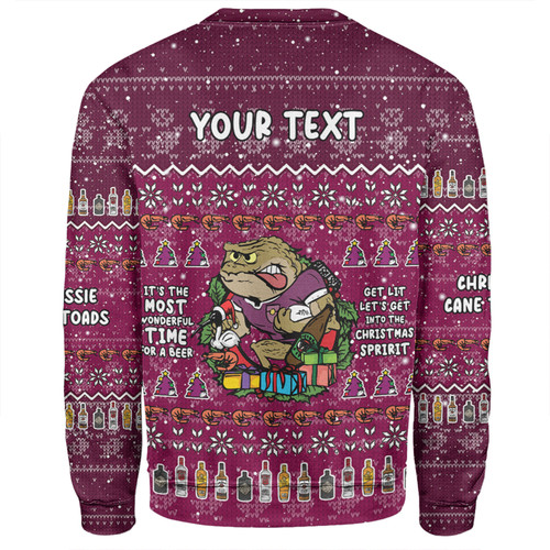 Queensland Cane Toads Christmas Custom Sweatshirt - Chrissie Spirit Sweatshirt Queensland Cane Toads Christmas Custom Sweatshirt - Chrissie Spirit Sweatshirt
