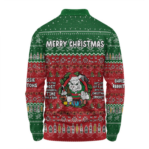 South Sydney Rabbitohs Custom Long Sleeve Polo Shirt - Chrissie Spirit Long Sleeve Polo Shirt South Sydney Rabbitohs Custom Long Sleeve Polo Shirt - Chrissie Spirit Long Sleeve Polo Shirt