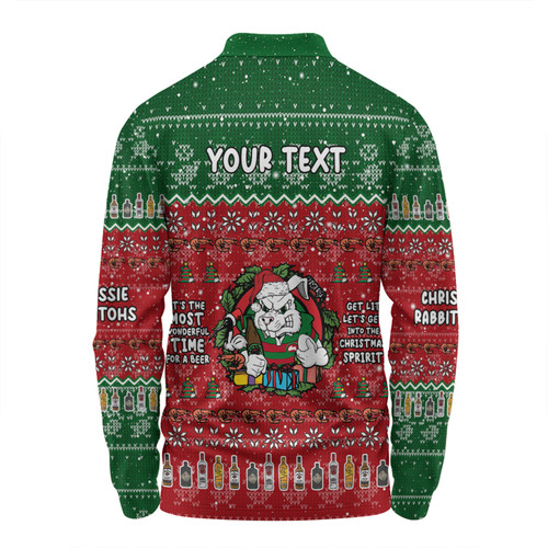 South Sydney Rabbitohs Custom Long Sleeve Polo Shirt - Chrissie Spirit Long Sleeve Polo Shirt South Sydney Rabbitohs Custom Long Sleeve Polo Shirt - Chrissie Spirit Long Sleeve Polo Shirt