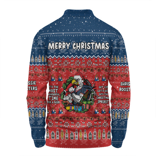 Sydney Roosters Christmas Custom Long Sleeve Polo Shirt - Chrissie Spirit Long Sleeve Polo Shirt Sydney Roosters Christmas Custom Long Sleeve Polo Shirt - Chrissie Spirit Long Sleeve Polo Shirt