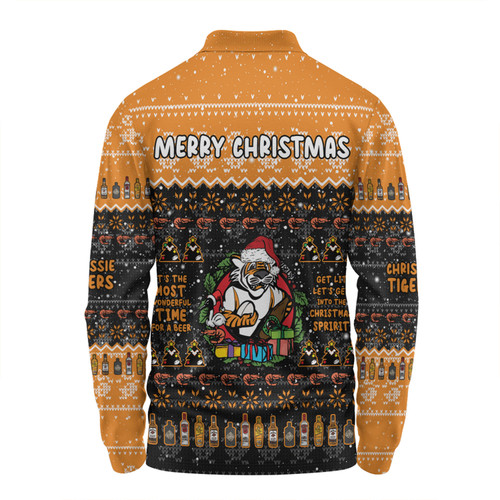 Wests Tigers Christmas Custom Long Sleeve Polo Shirt - Chrissie Spirit Long Sleeve Polo Shirt Wests Tigers Christmas Custom Long Sleeve Polo Shirt - Chrissie Spirit Long Sleeve Polo Shirt