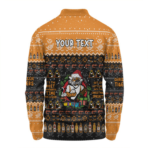 Wests Tigers Christmas Custom Long Sleeve Polo Shirt - Chrissie Spirit Long Sleeve Polo Shirt Wests Tigers Christmas Custom Long Sleeve Polo Shirt - Chrissie Spirit Long Sleeve Polo Shirt