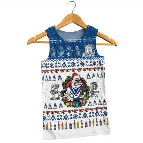 Canterbury-Bankstown Bulldogs Christmas Custom Men Singlet - Chrissie Spirit Men Singlet