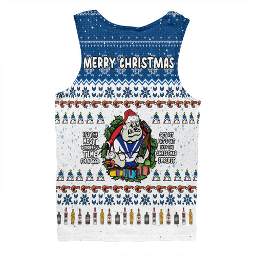 Canterbury-Bankstown Bulldogs Christmas Custom Men Singlet - Chrissie Spirit Men Singlet Canterbury-Bankstown Bulldogs Christmas Custom Men Singlet - Chrissie Spirit Men Singlet