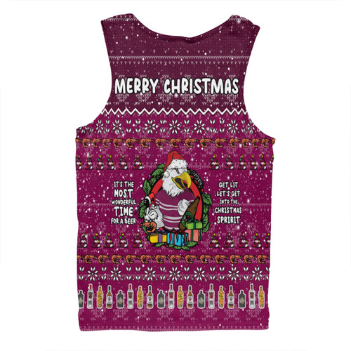 Manly Warringah Sea Eagles Christmas Custom Men Singlet - Chrissie Spirit Men Singlet Manly Warringah Sea Eagles Christmas Custom Men Singlet - Chrissie Spirit Men Singlet