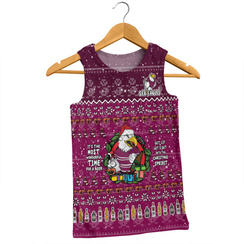 Manly Warringah Sea Eagles Christmas Custom Men Singlet - Chrissie Spirit Men Singlet