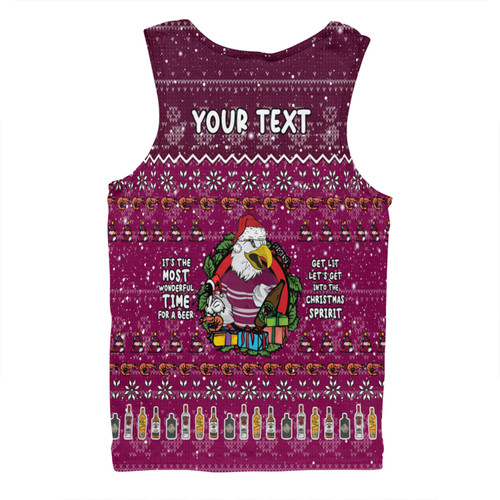 Manly Warringah Sea Eagles Christmas Custom Men Singlet - Chrissie Spirit Men Singlet Manly Warringah Sea Eagles Christmas Custom Men Singlet - Chrissie Spirit Men Singlet