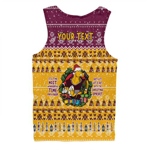 Brisbane Broncos Christmas Custom Men Singlet - Chrissie Spirit Men Singlet Brisbane Broncos Christmas Custom Men Singlet - Chrissie Spirit Men Singlet