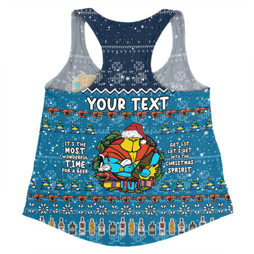 Gold Coast Titans Christmas Custom Women Racerback Singlet - Chrissie Spirit Women Racerback Singlet