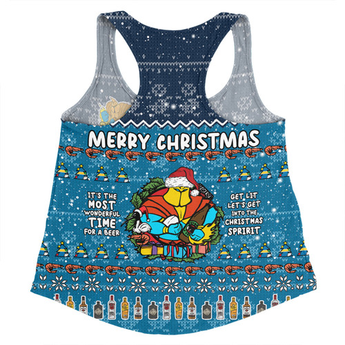 Gold Coast Titans Christmas Custom Women Racerback Singlet - Chrissie Spirit Women Racerback Singlet