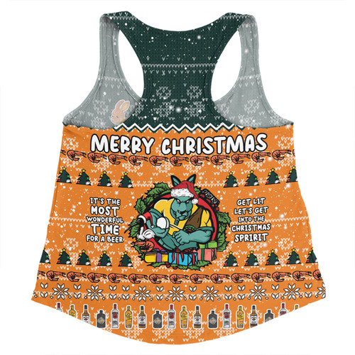 Australia Wallabies Christmas Custom Women Racerback Singlet - Chrissie Spirit Women Racerback Singlet Australia Wallabies Christmas Custom Women Racerback Singlet - Chrissie Spirit Women Racerback Singlet