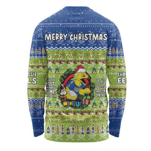 Parramatta Eels Christmas Custom Long Sleeve T-shirt - Chrissie Spirit Long Sleeve T-shirt Parramatta Eels Christmas Custom Long Sleeve T-shirt - Chrissie Spirit Long Sleeve T-shirt