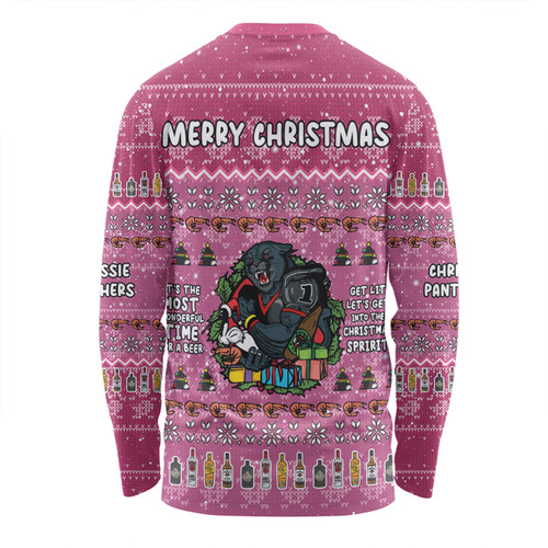 Penrith Panthers Christmas Custom Long Sleeve T-shirt - Chrissie Spirit Long Sleeve T-shirt Penrith Panthers Christmas Custom Long Sleeve T-shirt - Chrissie Spirit Long Sleeve T-shirt