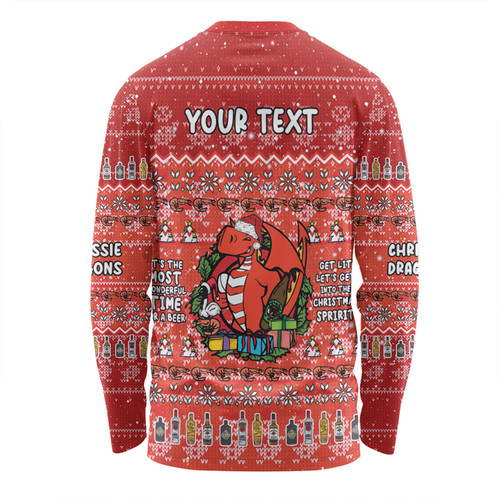 St. George Illawarra Dragons Christmas Custom Long Sleeve T-shirt - Chrissie Spirit Long Sleeve T-shirt St. George Illawarra Dragons Christmas Custom Long Sleeve T-shirt - Chrissie Spirit Long Sleeve T-shirt