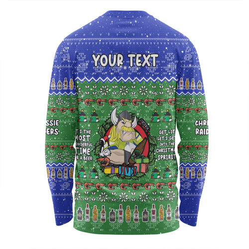 Canberra Raiders Christmas Custom Long Sleeve T-shirt - Chrissie Spirit Long Sleeve T-shirt Canberra Raiders Christmas Custom Long Sleeve T-shirt - Chrissie Spirit Long Sleeve T-shirt