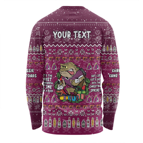 Queensland Cane Toads Christmas Custom Long Sleeve T-shirt - Chrissie Spirit Long Sleeve T-shirt Queensland Cane Toads Christmas Custom Long Sleeve T-shirt - Chrissie Spirit Long Sleeve T-shirt