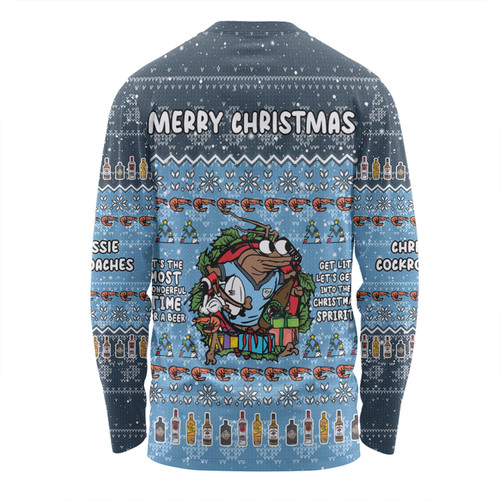 New South Wales Cockroaches Christmas Custom Long Sleeve T-shirt - Chrissie Spirit Long Sleeve T-shirt New South Wales Cockroaches Christmas Custom Long Sleeve T-shirt - Chrissie Spirit Long Sleeve T-shirt