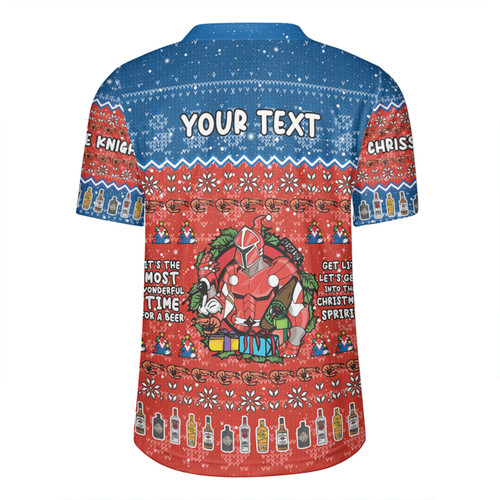 Newcastle Knights Christmas Custom Rugby Jersey - Chrissie Spirit Rugby Jersey Newcastle Knights Christmas Custom Rugby Jersey - Chrissie Spirit Rugby Jersey