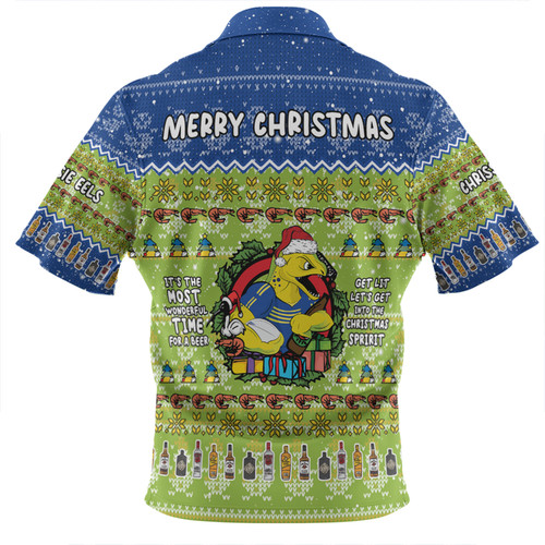 Parramatta Eels Christmas Custom Zip Polo Shirt - Chrissie Spirit Zip Polo Shirt Parramatta Eels Christmas Custom Zip Polo Shirt - Chrissie Spirit Zip Polo Shirt