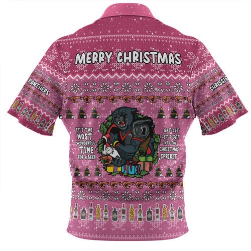 Penrith Panthers Christmas Custom Zip Polo Shirt - Chrissie Spirit Zip Polo Shirt Penrith Panthers Christmas Custom Zip Polo Shirt - Chrissie Spirit Zip Polo Shirt