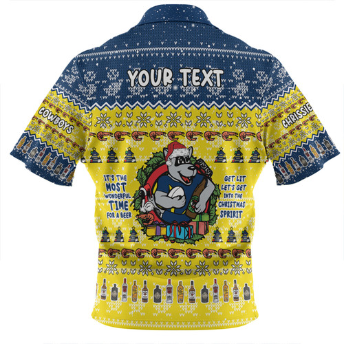 North Queensland Cowboys Christmas Custom Zip Polo Shirt - Chrissie Spirit Zip Polo Shirt North Queensland Cowboys Christmas Custom Zip Polo Shirt - Chrissie Spirit Zip Polo Shirt