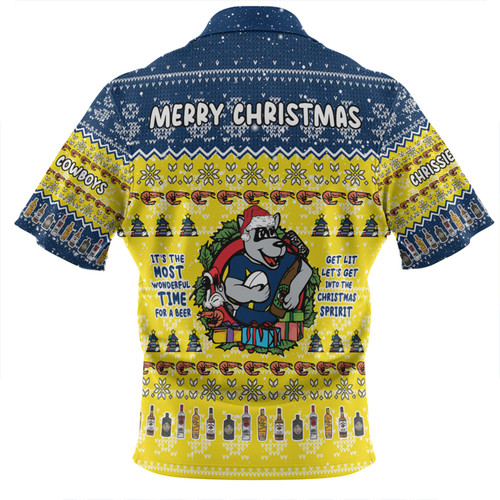 North Queensland Cowboys Christmas Custom Zip Polo Shirt - Chrissie Spirit Zip Polo Shirt North Queensland Cowboys Christmas Custom Zip Polo Shirt - Chrissie Spirit Zip Polo Shirt