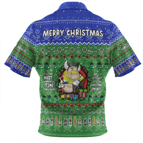 Canberra Raiders Christmas Custom Zip Polo Shirt - Chrissie Spirit Zip Polo Shirt Canberra Raiders Christmas Custom Zip Polo Shirt - Chrissie Spirit Zip Polo Shirt