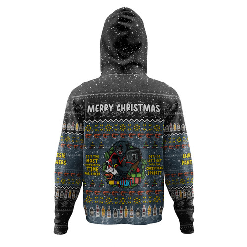 Penrith Panthers Christmas Custom Hoodie - Chrissie Spirit Black Hoodie Penrith Panthers Christmas Custom Hoodie - Chrissie Spirit Black Hoodie