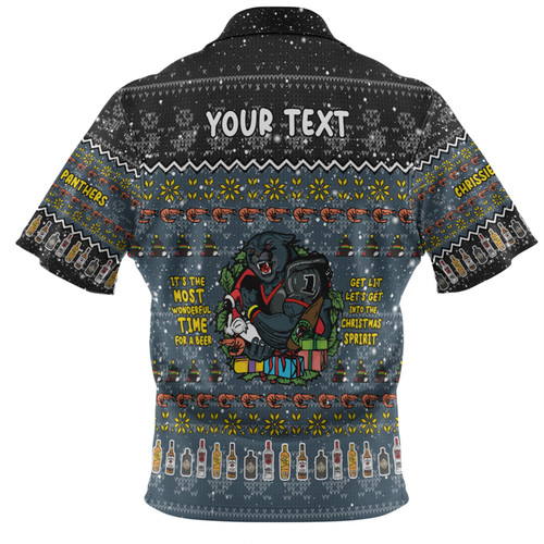 Penrith Panthers Christmas Custom Hawaiian Shirt - Chrissie Spirit Black Hawaiian Shirt Penrith Panthers Christmas Custom Hawaiian Shirt - Chrissie Spirit Black Hawaiian Shirt