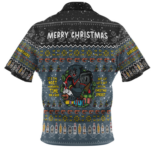 Penrith Panthers Christmas Custom Hawaiian Shirt - Chrissie Spirit Black Hawaiian Shirt Penrith Panthers Christmas Custom Hawaiian Shirt - Chrissie Spirit Black Hawaiian Shirt