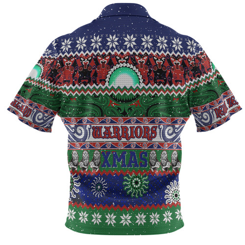 New Zealand Warriors Christmas Maori Custom Polo Shirt - Indigenous Knitted Ugly Xmas Style Polo Shirt New Zealand Warriors Christmas Maori Custom Polo Shirt - Indigenous Knitted Ugly Xmas Style Polo Shirt