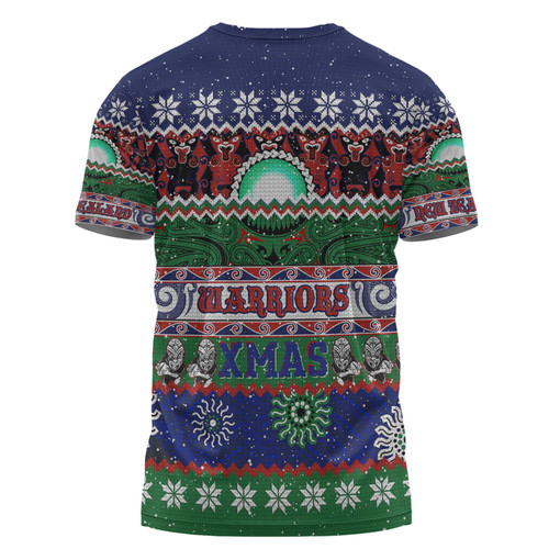 New Zealand Warriors Christmas Maori Custom T-shirt - Indigenous Knitted Ugly Xmas Style T-shirt New Zealand Warriors Christmas Maori Custom T-shirt - Indigenous Knitted Ugly Xmas Style T-shirt